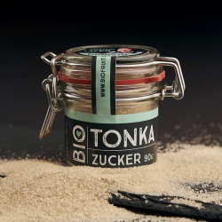 Der exklusive Bio-Tonka Zucker 90g im Bügelglas